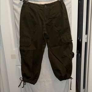 Womens Olive Cargo Pants